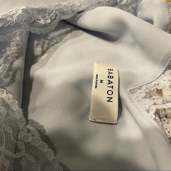 Like New Aritzia Babaton Ambre Lace Camisole Powder Blue Medium - Picture 3 of 5